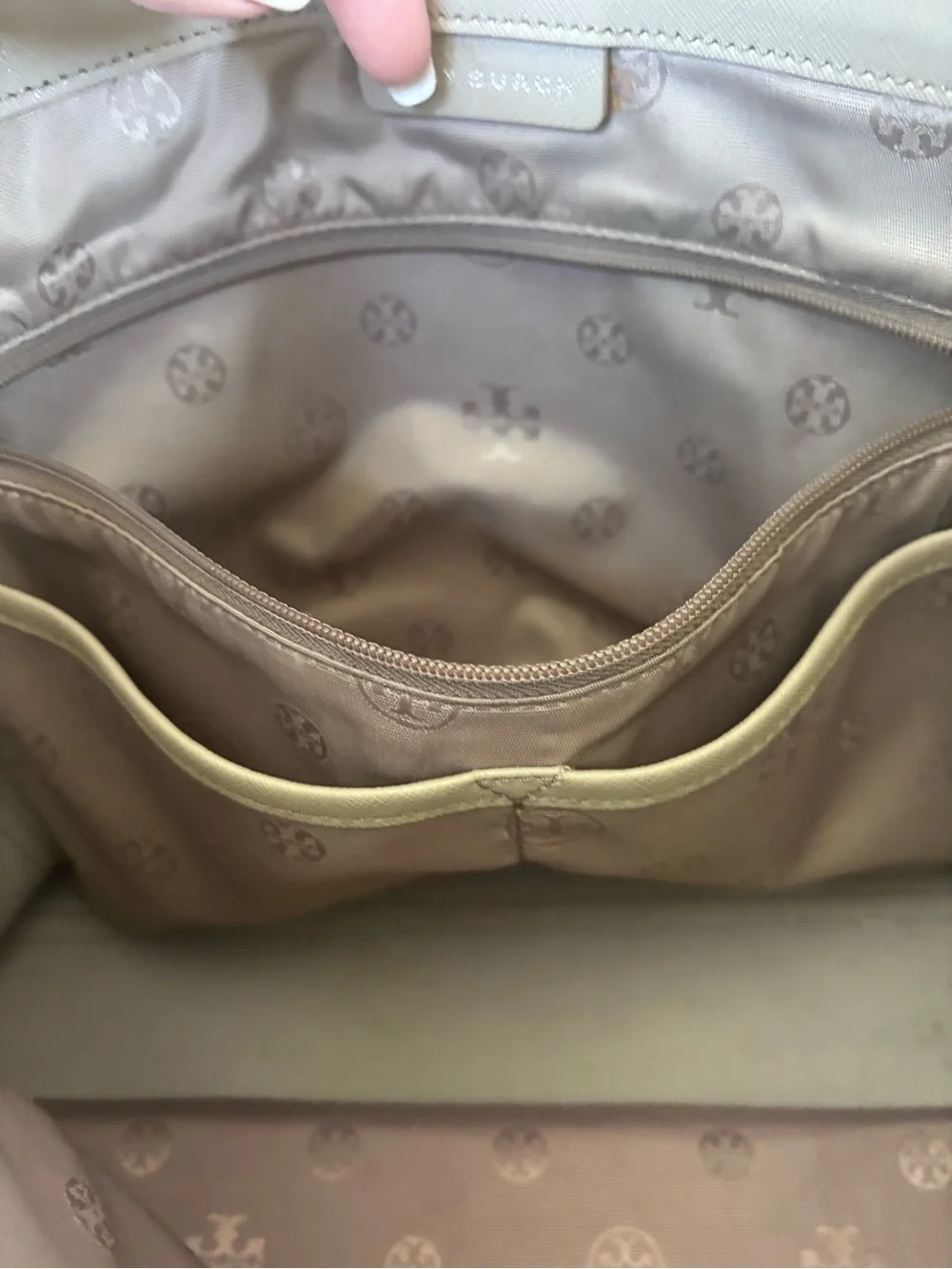 Tory Burch Taupe/Gray Computer bag